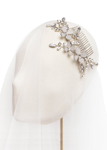 June Crystalla Crystal Bridal Comb - bridal comb - Elizabeth Bower