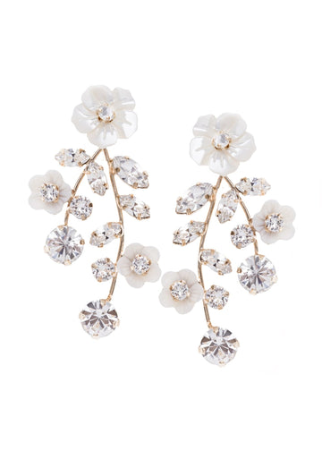 Morning Petal Drop - bridal Earrings - Elizabeth Bower