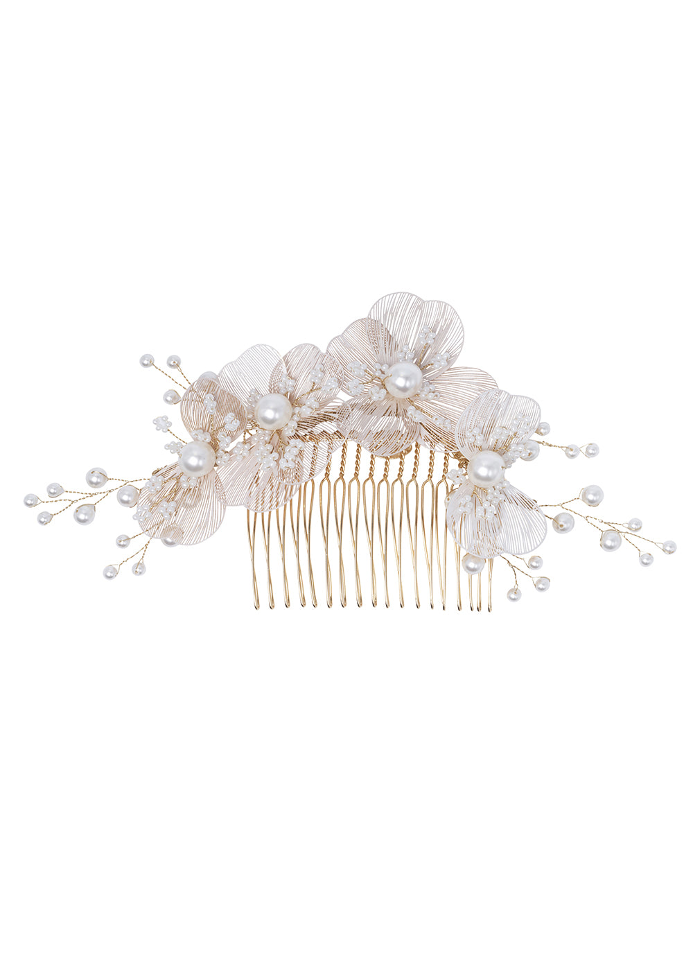 Orchid Floral Bridal Comb