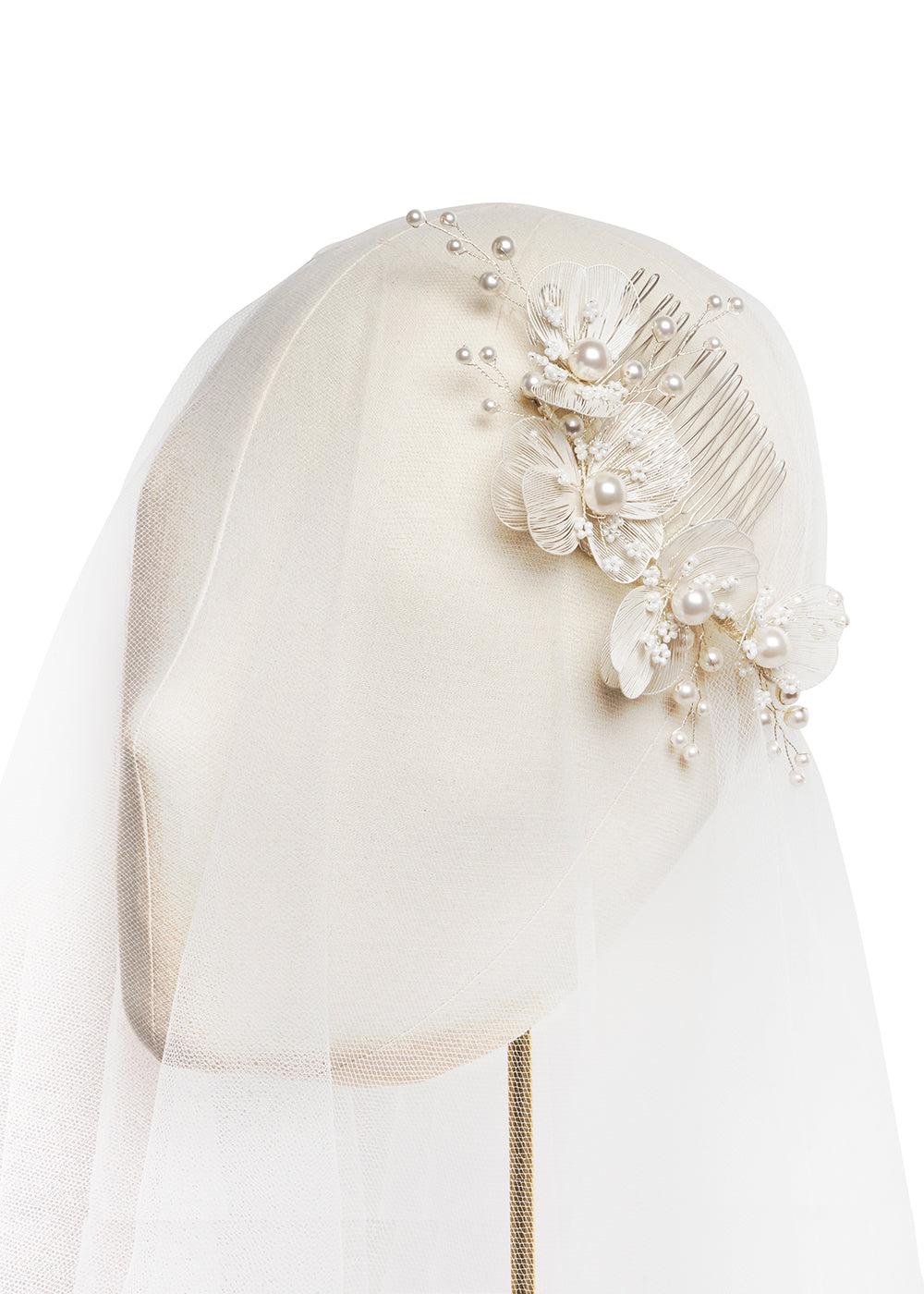 Orchid Floral Bridal Comb