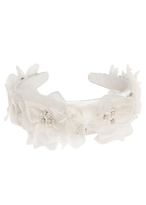 Organna Floral Headband - bridal hairpiece - Elizabeth Bower