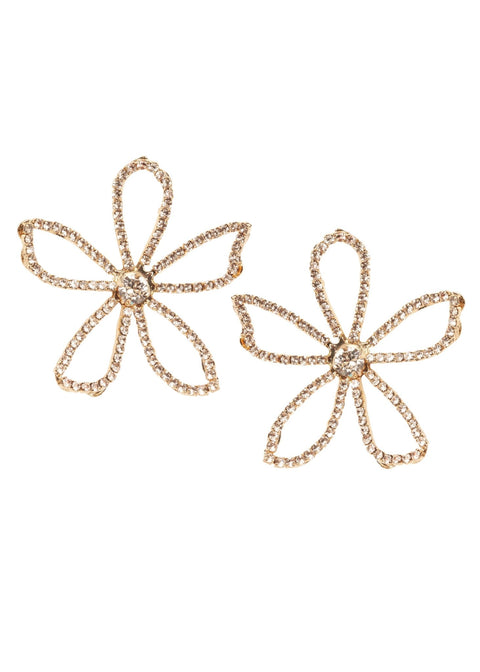 Pavet Crystal Stud Large - bridal Earrings - Elizabeth Bower