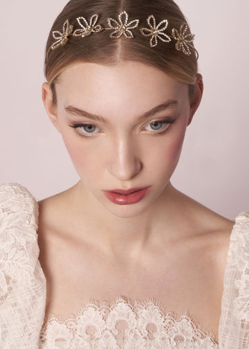 Pavet Scatter Crystal Bridal Headband - bridal - Elizabeth Bower