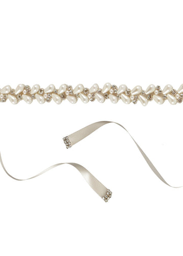 Pearllum Pearl Belt - bridal Sash - Elizabeth Bower