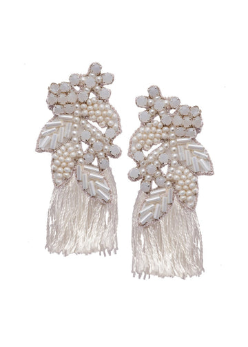 Rosa Fringe Stud - bridal Earrings - Elizabeth Bower