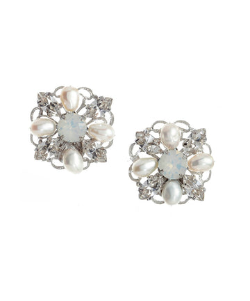 Rose Stud Earring - bridal Earrings - Elizabeth Bower