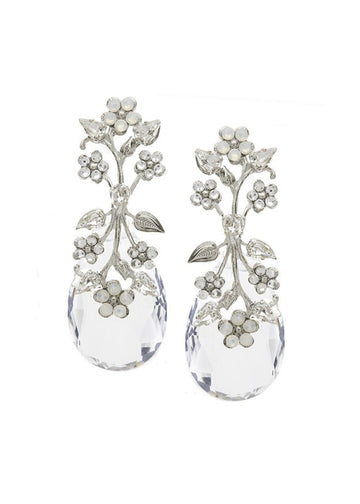 Sakura Dew Crystal Drop Earrings - bridal Earrings - Elizabeth Bower