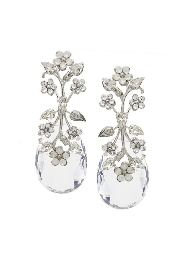 Sakura Dew Crystal Drop Earrings