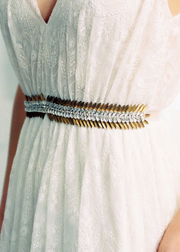 Spike Sash - bridal Sash - Elizabeth Bower