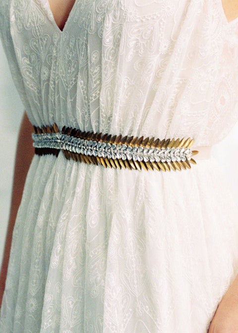 Spike Sash - bridal Sash - Elizabeth Bower