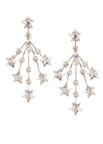 Star Spangled Crystal Chandeliers - bridal Earrings - Elizabeth Bower