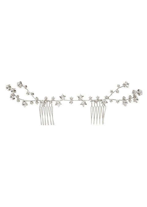 Starred Garland Crystal Comb - bridal comb - Elizabeth Bower