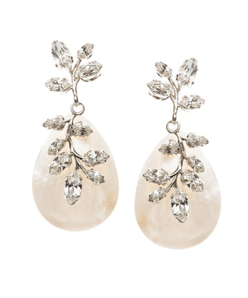 Vine Petal Drop Earrings - bridal Earrings - Elizabeth Bower