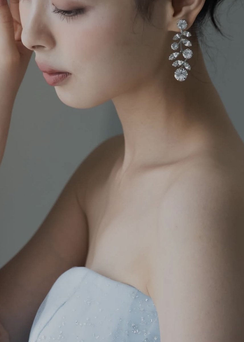 Evie Crystal Drop Earrings - Bridal Sparkle – Elizabeth Bower