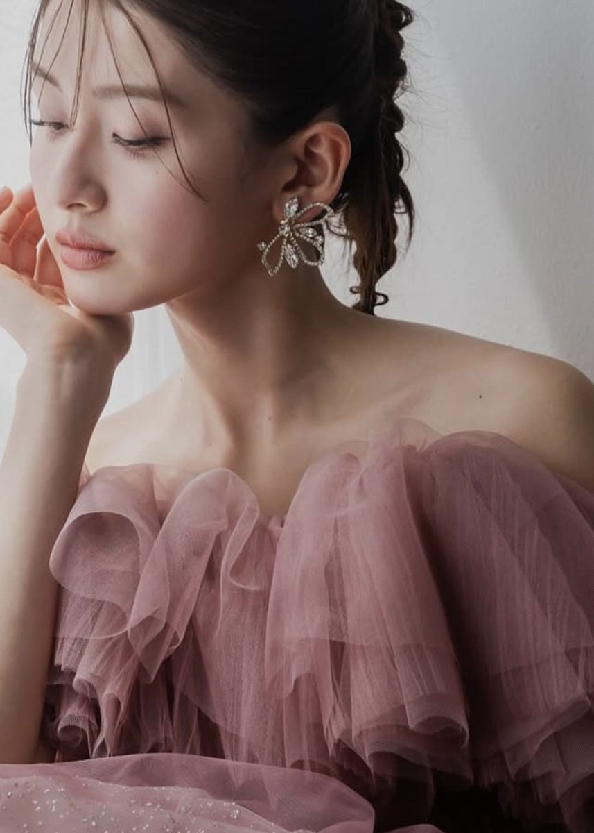 Mari Crystal Statement Stud - bridal Earrings - Elizabeth Bower