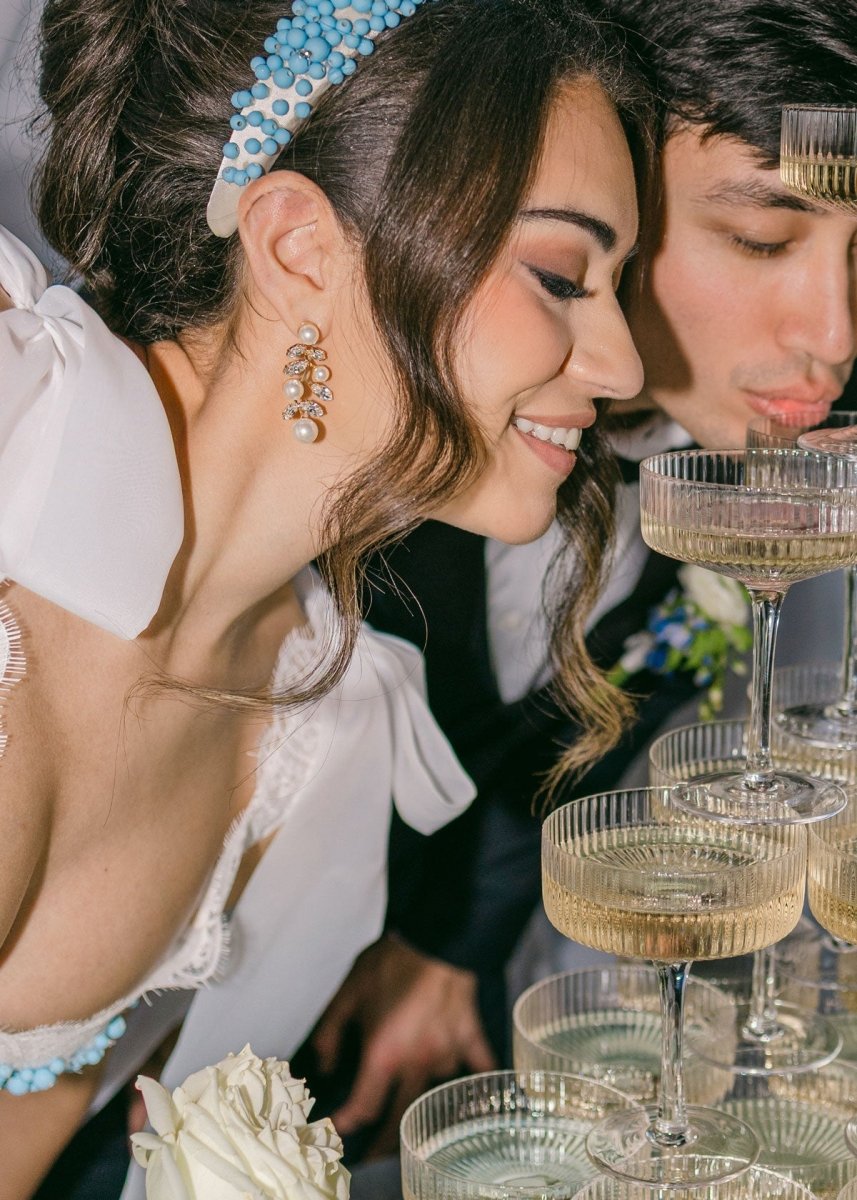 Evie Drop | Pearl Bridal Earrings - bridal Earrings - Elizabeth Bower