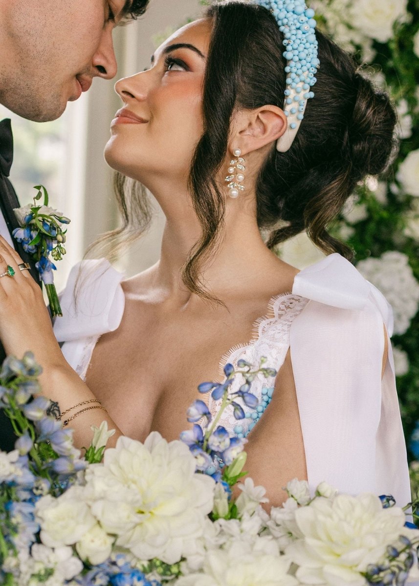 Evie Drop | Pearl Bridal Earrings - bridal Earrings - Elizabeth Bower
