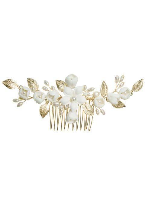 Adelweiss Mini Comb - bridal comb - Elizabeth Bower