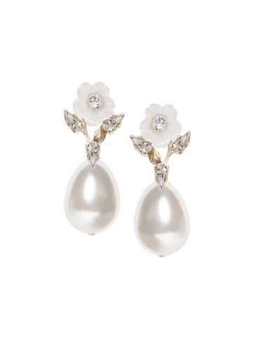Anemone Bauble Floral Drop Earrings - bridal Earrings - Elizabeth Bower
