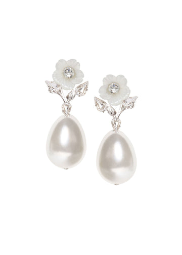 Anemone Bauble Floral Drop Earrings - bridal Earrings - Elizabeth Bower