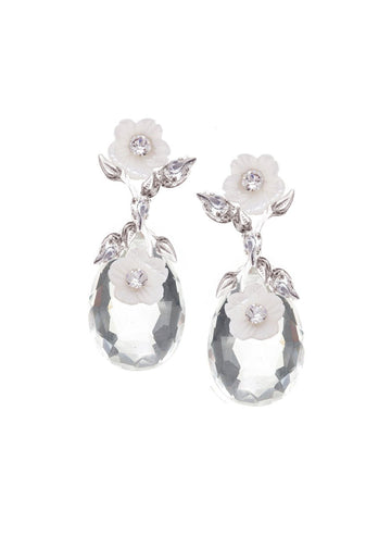 Anemone Dew Floral Studs - bridal Earrings - Elizabeth Bower