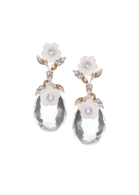 Anemone Dew Floral Studs - bridal Earrings - Elizabeth Bower