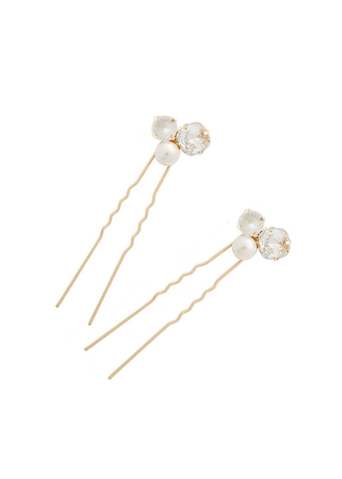 Asher Cluster Pearl Hair Pins - bridal Earrings - Elizabeth Bower