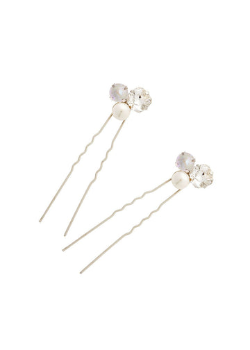 Asher Cluster Pearl Hair Pins - bridal Earrings - Elizabeth Bower