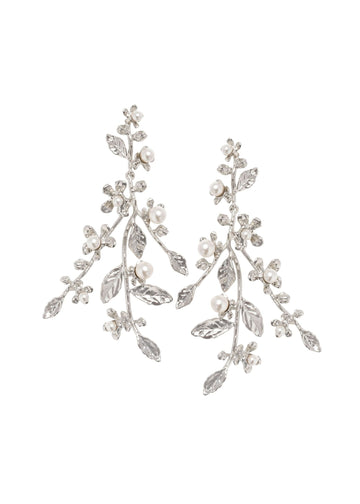 Athena Pearl Cascade Earrings - bridal Earrings - Elizabeth Bower