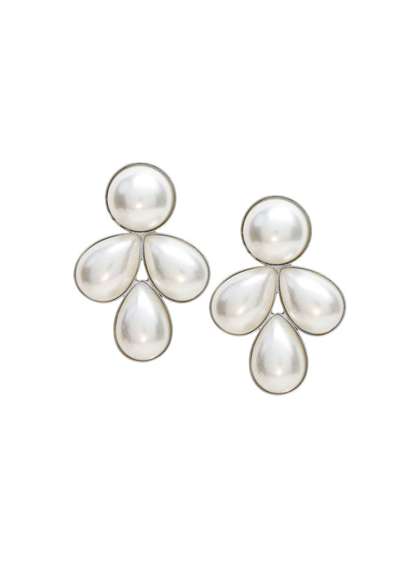 Audrey Droplet Pearl Stud EarringsEarringsElizabeth Bower