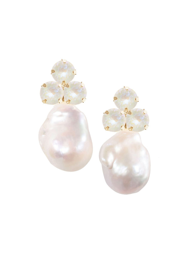 Baroque Triplet Pearl Stud EarringsEarringsElizabeth Bower