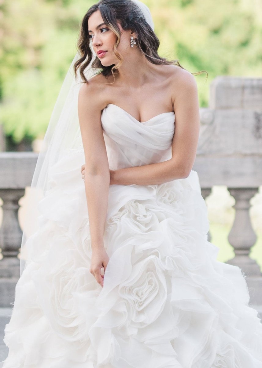 Evie Crystal Bridal Stud Earrings - bridal Earrings - Elizabeth Bower