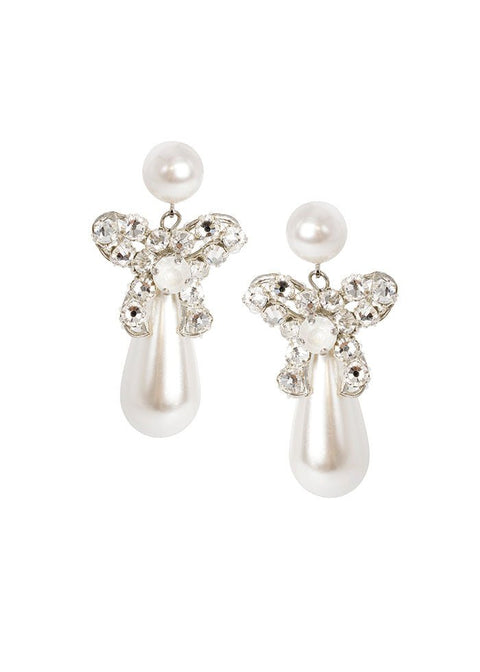 Bowtiful' Pearl Earrings - bridal Earrings - Elizabeth Bower