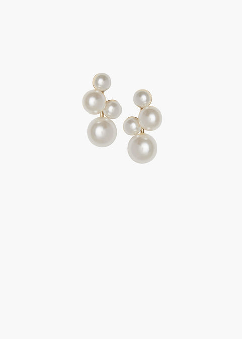 Bubble Mini Pearl Stud Earrings - bridal Earrings - Elizabeth Bower