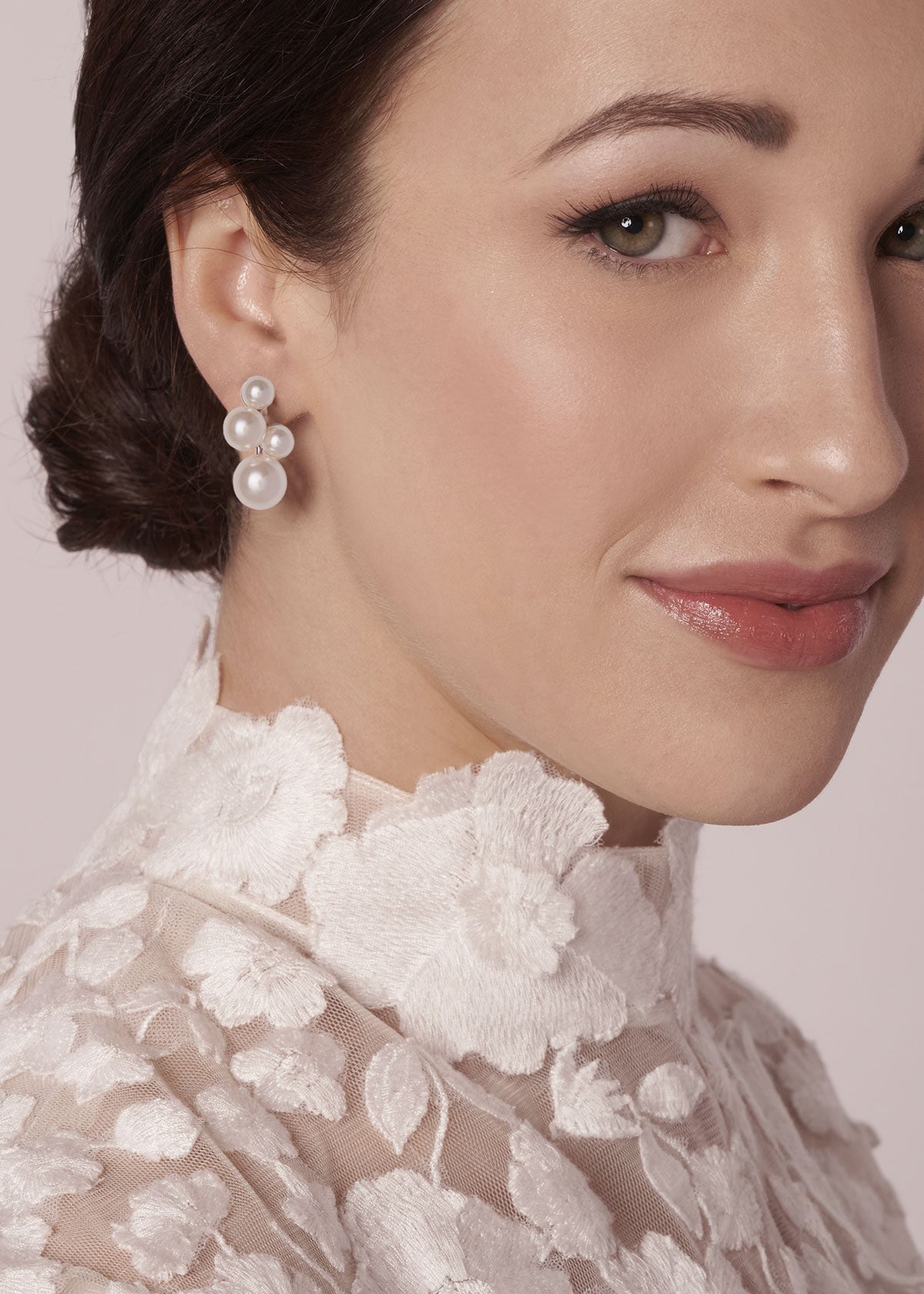Bubble Mini Pearl Stud Earrings - bridal Earrings - Elizabeth Bower