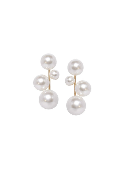 Bubble Pearl Stud Earrings - bridal Earrings - Elizabeth Bower