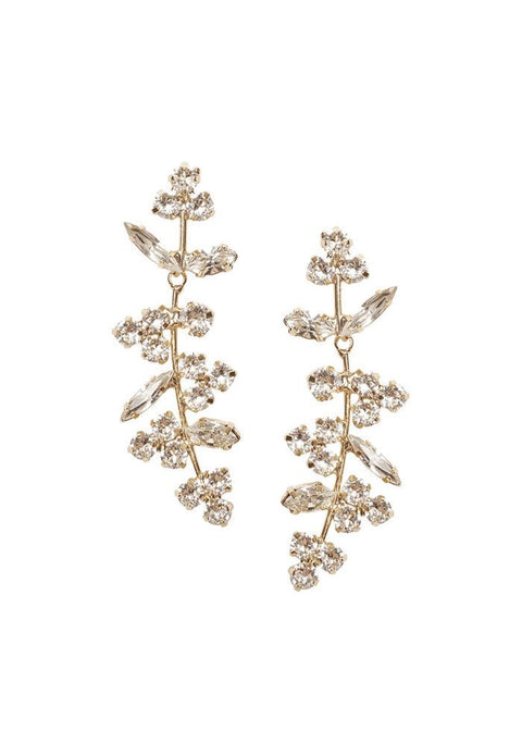 Bud Crystal Bridal Drop Earrings - bridal Earrings - Elizabeth Bower