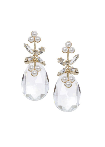 Bud Droplet Bridal Earrings - bridal Earrings - Elizabeth Bower
