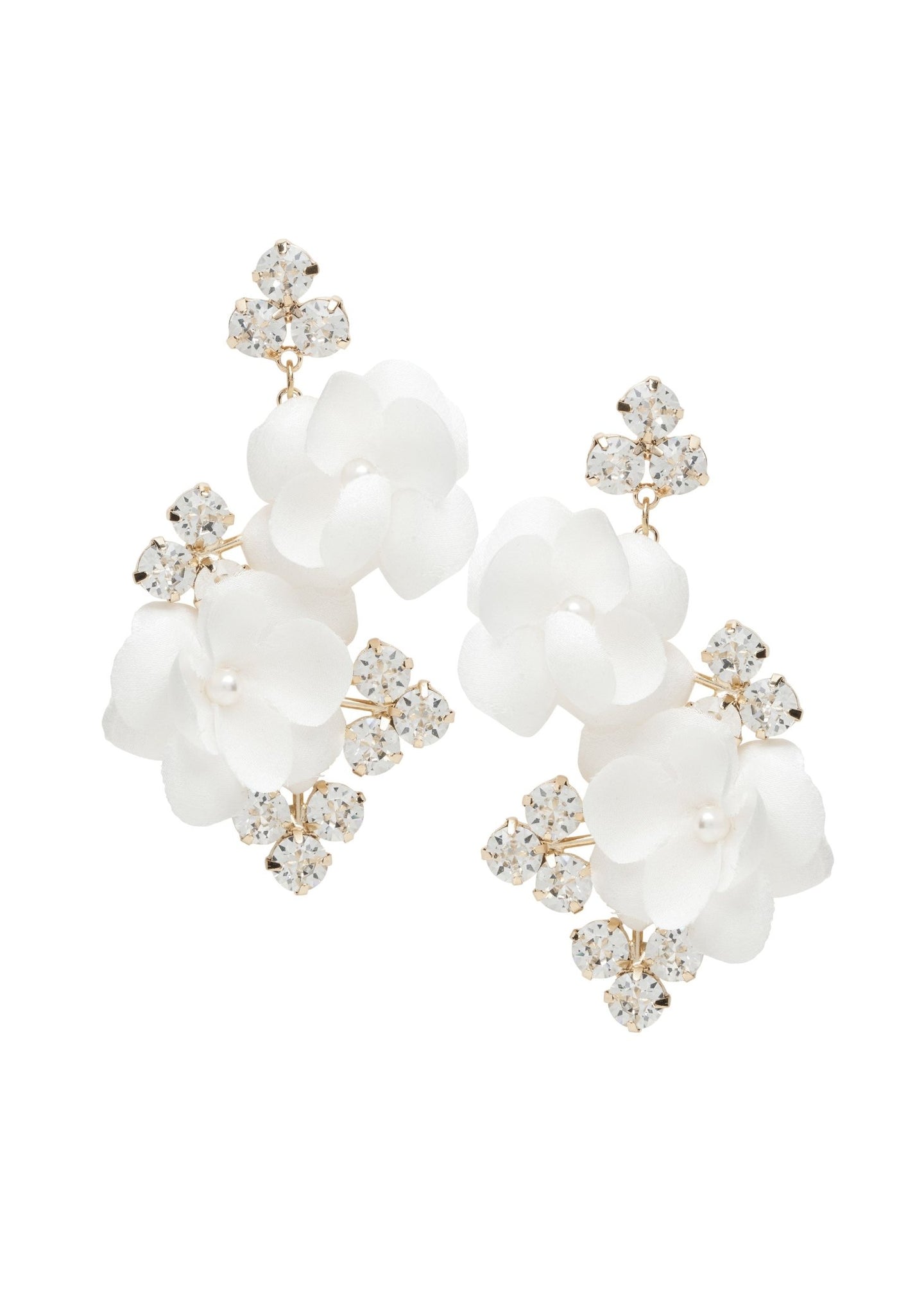 Bud Organna Floral Statement Earrings - bridal Earrings - Elizabeth Bower