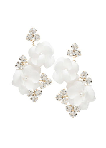 Bud Organna Floral Statement Earrings - bridal Earrings - Elizabeth Bower