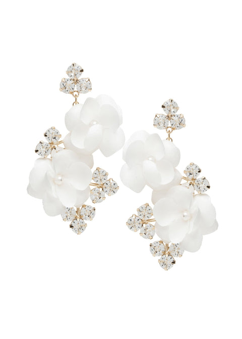 Bud Organna Floral Statement Earrings - bridal Earrings - Elizabeth Bower