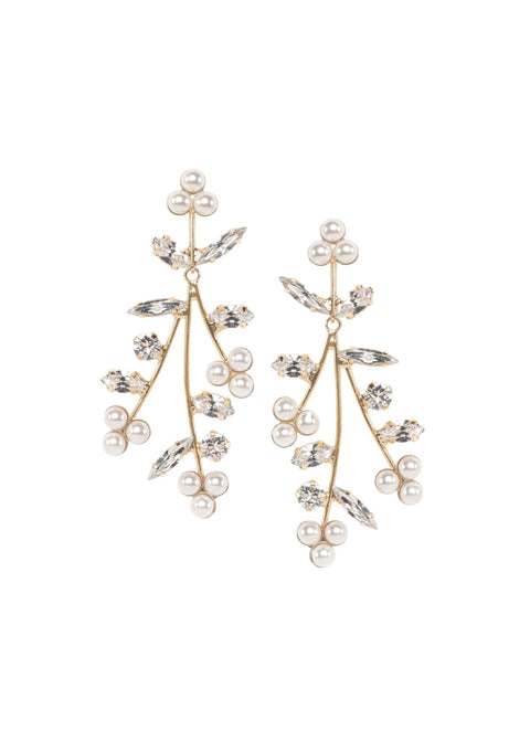 Bud Pearl Mini Chandelier Earrings - bridal Earrings - Elizabeth Bower