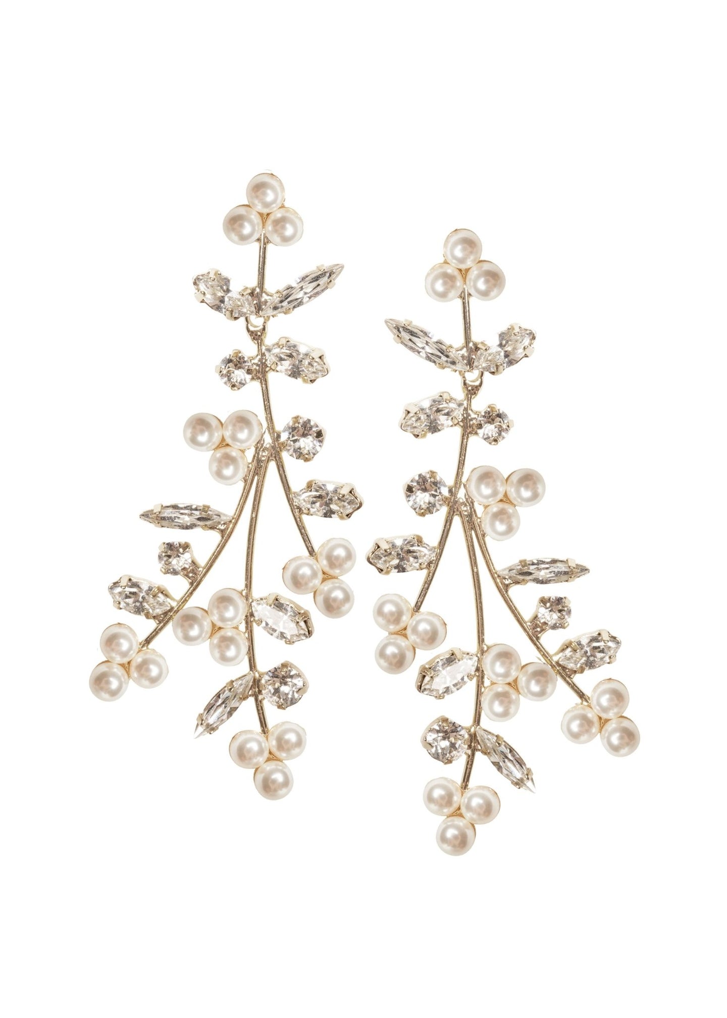 Bud Pearl Statement Earrings - bridal Earrings - Elizabeth Bower