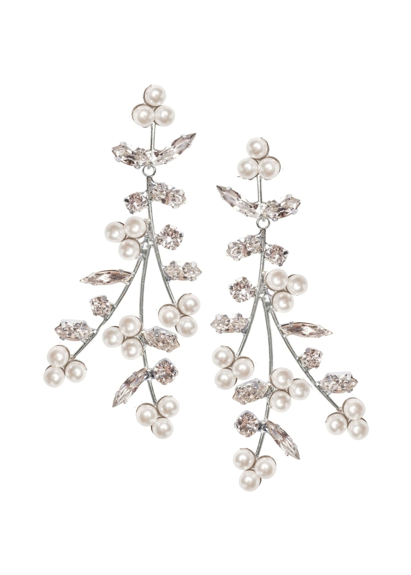 Bud Pearl Statement Earrings - bridal Earrings - Elizabeth Bower