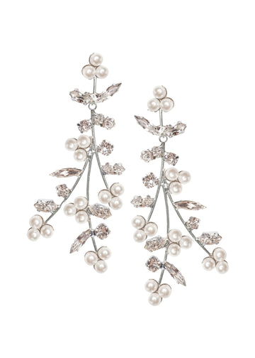 Bud Pearl Statement Earrings - bridal Earrings - Elizabeth Bower