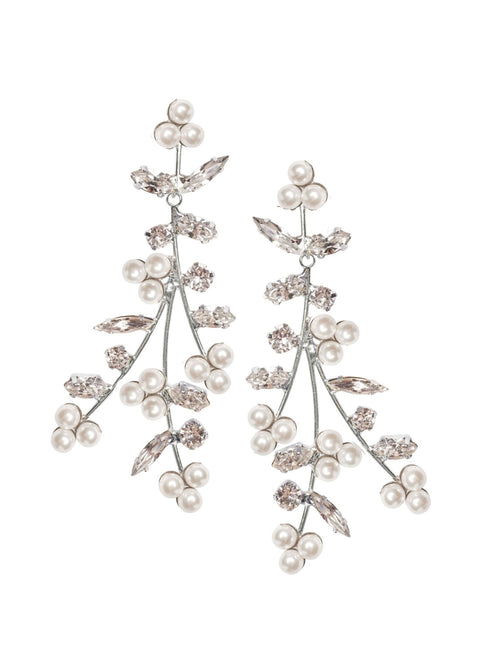 Bud Pearl Statement Earrings - bridal Earrings - Elizabeth Bower