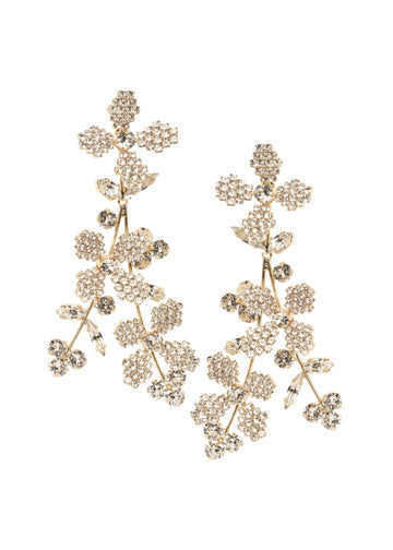 Budding Cascade Bridal Drop Earrings - bridal Earrings - Elizabeth Bower