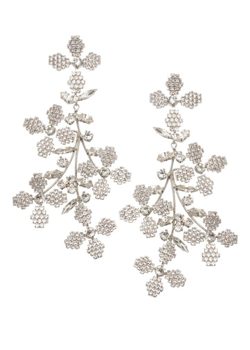 Budding Cascade Crystal Chandeliers - bridal Earrings - Elizabeth Bower