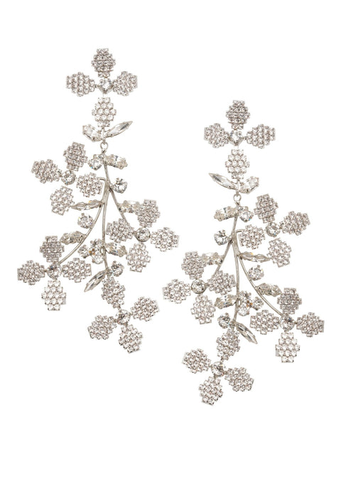 Budding Cascade Crystal Chandeliers - bridal Earrings - Elizabeth Bower