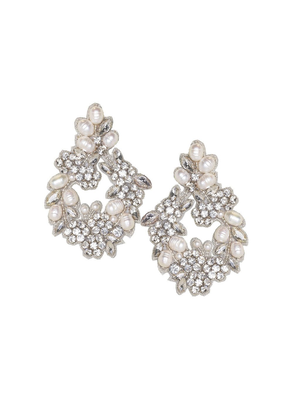 Chelsea Hoop Bridal Earring - bridal Earrings - Elizabeth Bower